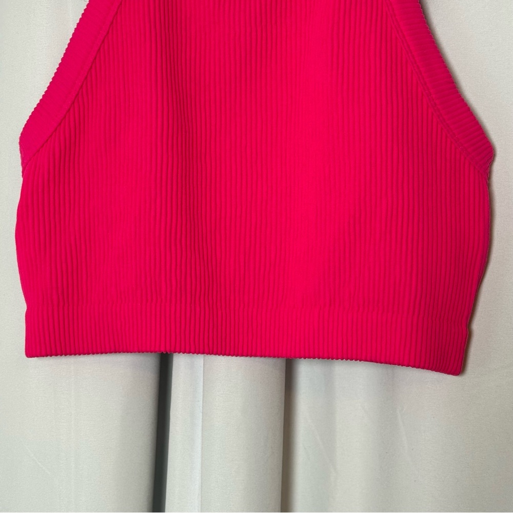 Aerie Seamless Longline Sports Bra Crop Tank Pink Womens XL - Picture 5 of 11